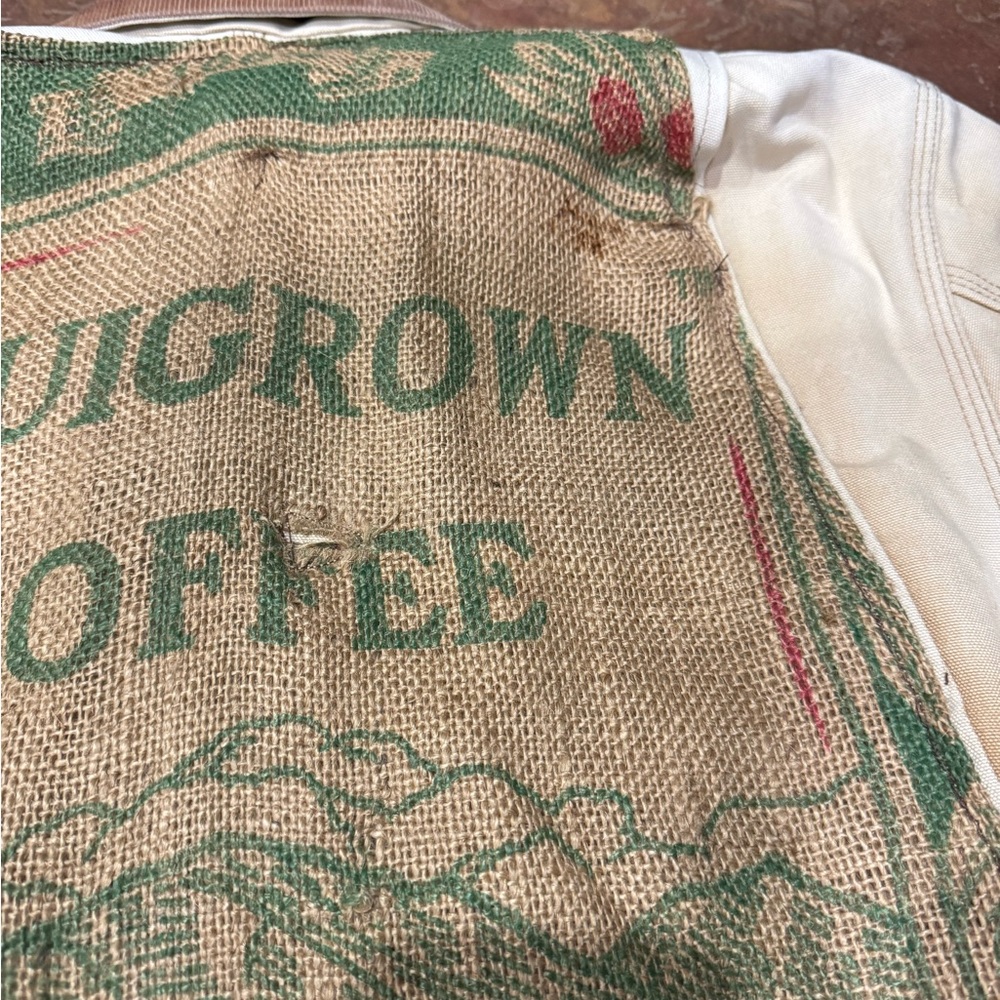 Vintage Carhartt upcycled with burlap coffee sack - Picture 8 of 11
